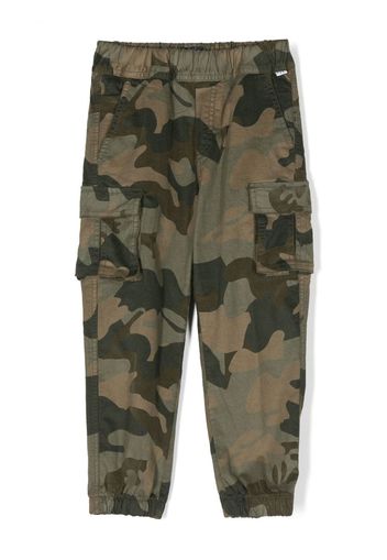 Il Gufo camouflage-print cargo pants - Verde