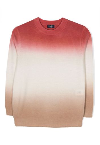 Il Gufo gradient-effect wool jumper - Rosso