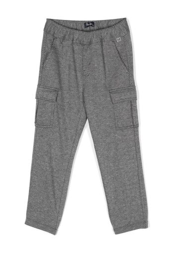 Il Gufo chevron-knit cargo pants - Grigio