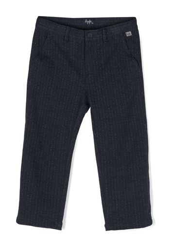 Il Gufo pinstriped smart trousers - Blu