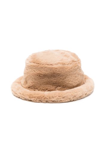 Il Gufo faux-fur bucket hat - Toni neutri