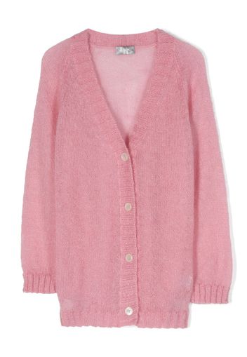 Il Gufo V-neck buttoned cardigan - Rosa