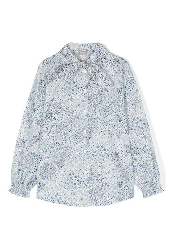 Il Gufo star-print cotton shirt - Blu