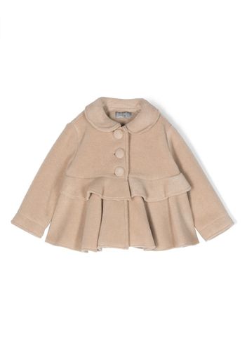 Il Gufo peplum buttoned fleece coat - Toni neutri