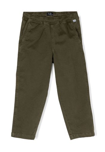 Il Gufo logo-patch cotton trousers - Verde