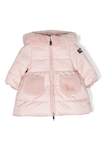 Il Gufo hooded down padded jacket - Rosa