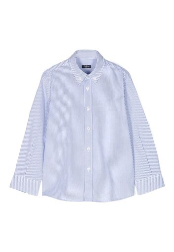 Il Gufo stripe-pattern cotton shirt - Bianco