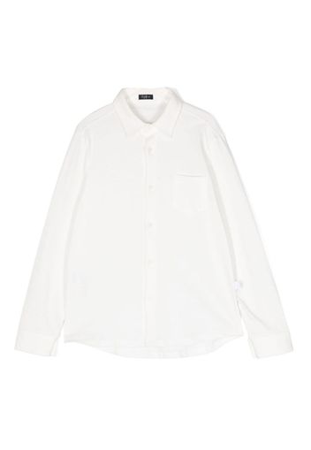 Il Gufo logo-patch cotton shirt - Bianco