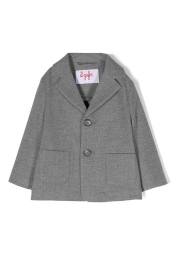 Il Gufo logo-embroidered single-breasted blazer - Grigio