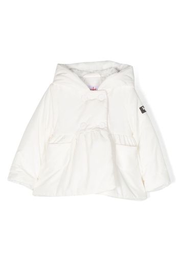 Il Gufo hooded double-breasted jacket - Bianco