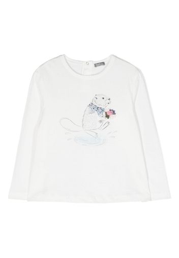 Il Gufo graphic-print cotton T-shirt - Bianco