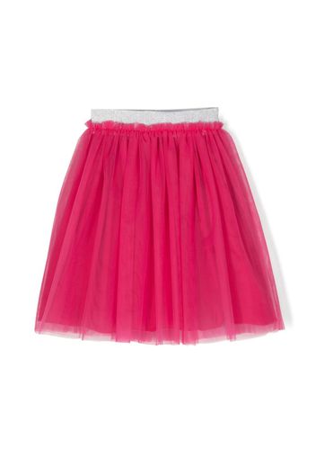 Il Gufo glitter-waistband tulle skirt - Rosa