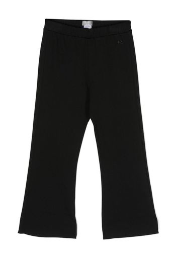 Il Gufo logo-print flared track pants - Nero