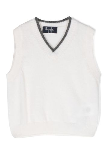 Il Gufo contrasting-trim V-neck vest - Toni neutri