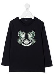 dragon-print cotton sweatshirt