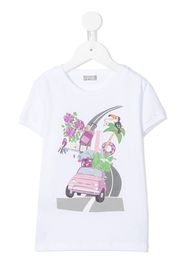 Il Gufo holiday-print cotton t-shirt - Bianco