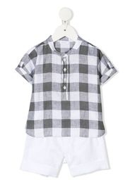 Il Gufo checked shirt and short set - Bianco