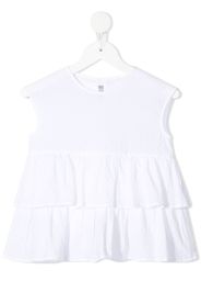 Il Gufo ruffle-trim sleeveless blouse - Bianco