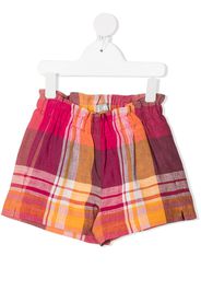 Il Gufo check print linen shorts - Rosa