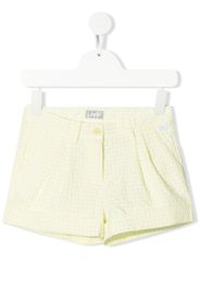 Il Gufo gingham check shorts - Giallo