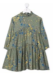 Il Gufo floral-print pleated dress - Verde