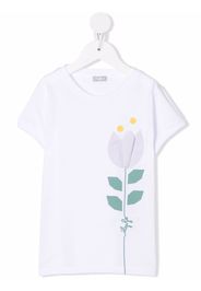 Il Gufo flower-print T-shirt - Bianco