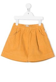 Il Gufo corduroy elasticated-waistband shorts - Giallo