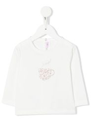 Il Gufo teapot-appliqué cotton T-shirt - Bianco