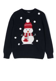 Il Gufo snowman-knit jumper - Blu