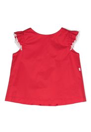 Il Gufo ruffled shoulder blouse - Rosso