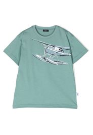 Il Gufo graphic-print cotton T-shirt - Blu