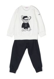 Il Gufo dog-print cotton tracksuit - Blu