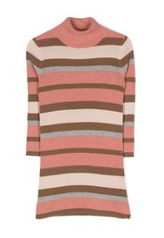 Il Gufo striped ribbed knitted dress - Rosa