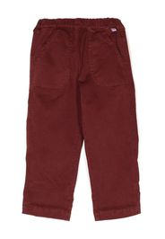 Il Gufo logo-tag straight-leg trousers - Rosso