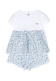 Il Gufo ditsy floral-print dress set - Bianco