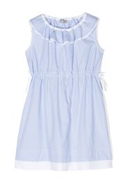 Il Gufo candy stripes ruffle dress - Blu