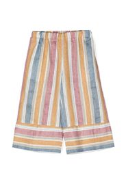 Il Gufo striped wide-leg trousers - Marrone