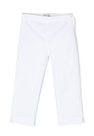 Il Gufo side button-fastening detail trousers - Bianco