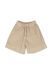 Il Gufo cotton-linen shorts - Marrone