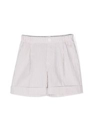 Il Gufo striped cotton short shorts - Toni neutri