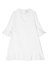 Il Gufo three-quarter-sleeve flared cady dress - Bianco