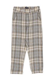 Il Gufo check-print linen trousers - Grigio