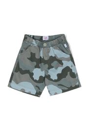 Il Gufo camouflage-printed shorts - Verde