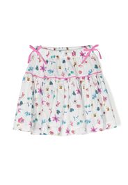 Il Gufo all-over floral-print skirt - Bianco