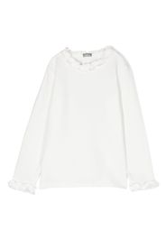 Il Gufo ruffled long-sleeved T-shirt - Bianco