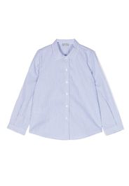 Il Gufo long-sleeve pinstriped poplin shirt - Bianco