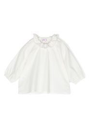 Il Gufo ruffle-collar cotton blouse - Bianco