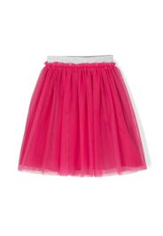 Il Gufo glitter-waistband tulle skirt - Rosa