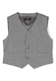 Il Gufo button-up gathered-detail gilet - Grigio