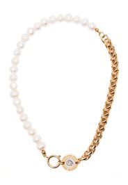 IN GOLD WE TRUST PARIS chain-link pearl necklace - Bianco